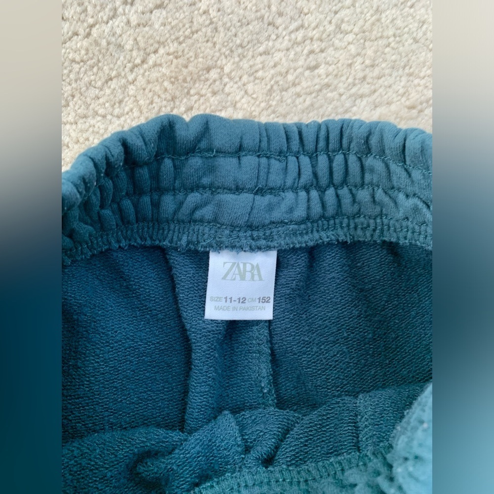 Zara Size 11-12 Teal Two Piece Sweatshirt And Sweatpants Sweat Set - Picture 6 of 9